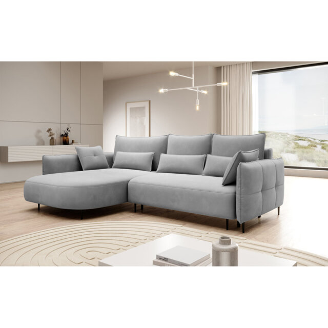 Bairo 3 Seater Fabric Reclining Sofa & Chaise