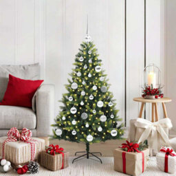 Artificial Hinged Christmas Tree 150 LEDs Green