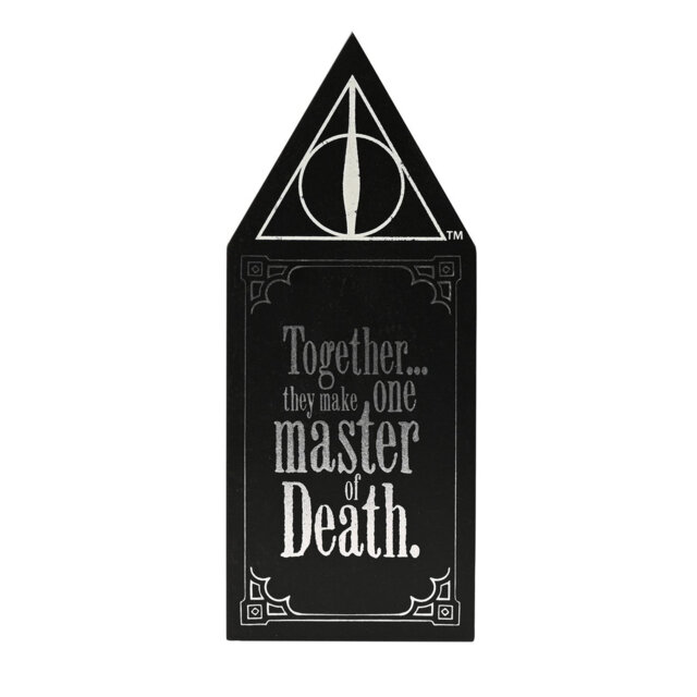 Harry Potter Dark Arts Glow In The Dark Wooden Plaque Deathly Hallows