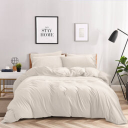 Anicia Super Soft 250 TC Microfibre Reversible Plain Duvet Cover Set
