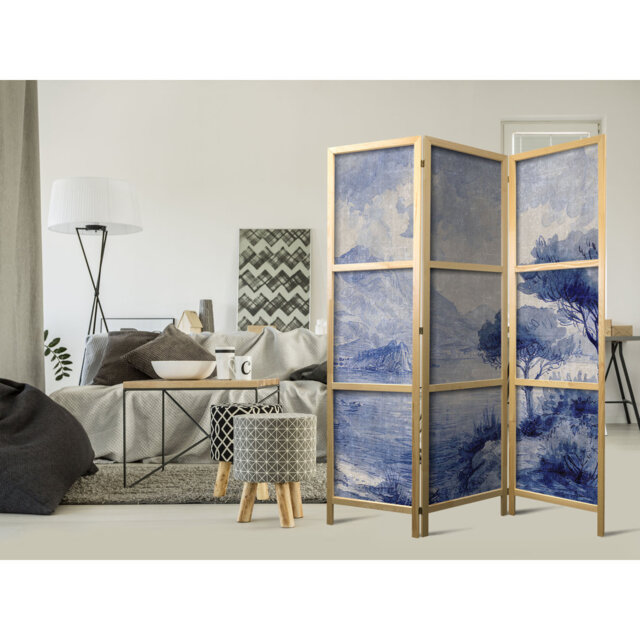 171cm H Solid Wood Folding Room Divider