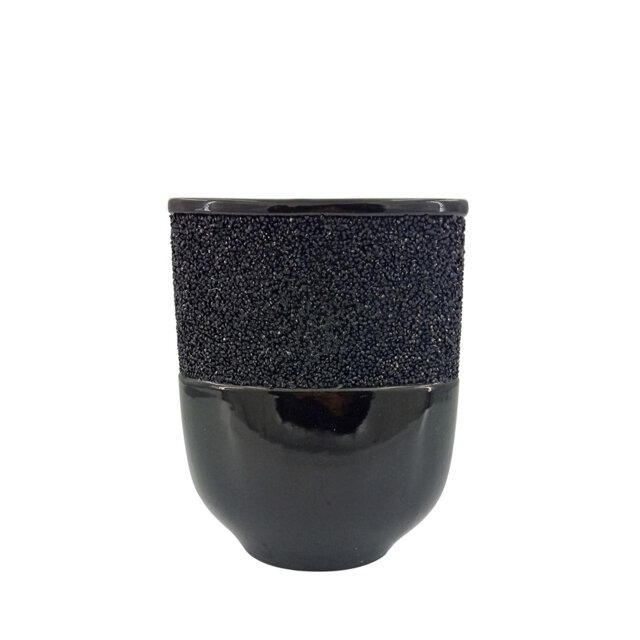 Bulkley Ceramic Vase For Living Room Furniture, Luxury Handmade Table Vase in Black