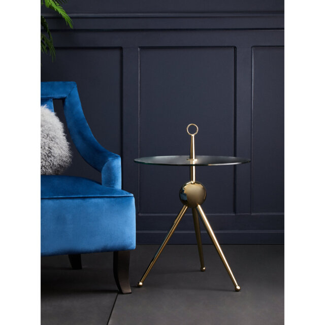 Bhodi Glass Top End Table