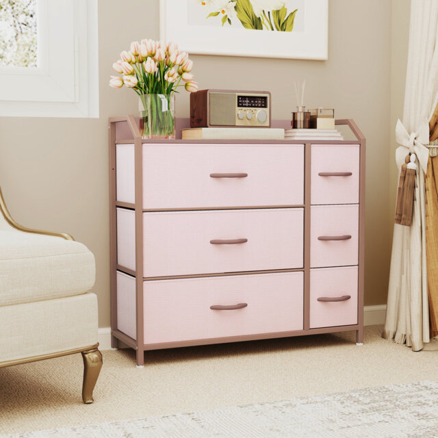 Bellock Metal 6 - Drawer Chest of Drawers, 80cm W Bedroom Drawer