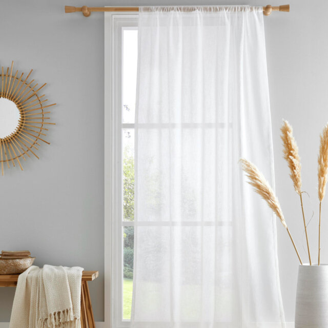 Protivin Semi Sheer Curtain Single Panel