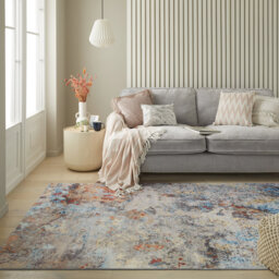 Lux Abstract Ultra soft Stain Guarded Light Multicolour Area Rug