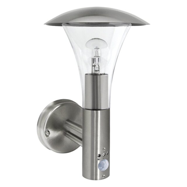 Brushed Stainless Steel 30cm H Outdoor Wall Lantern