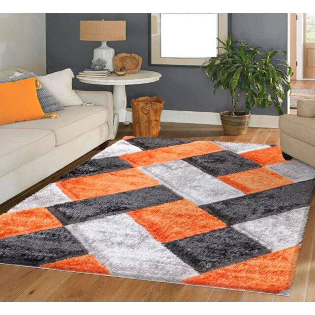 Non Slip 100% Polypropylene Luxury Orion Area Rugs For Long Hallways /Indoor ORange