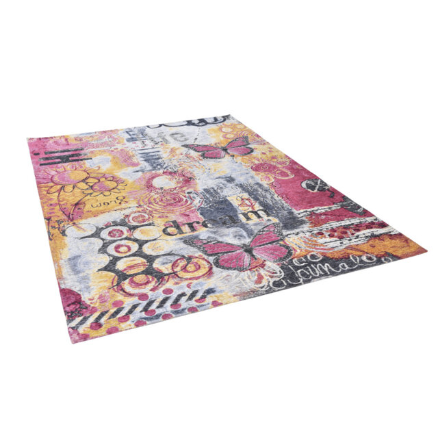Cosima Flatweave Pink/Gray/Yellow Rug