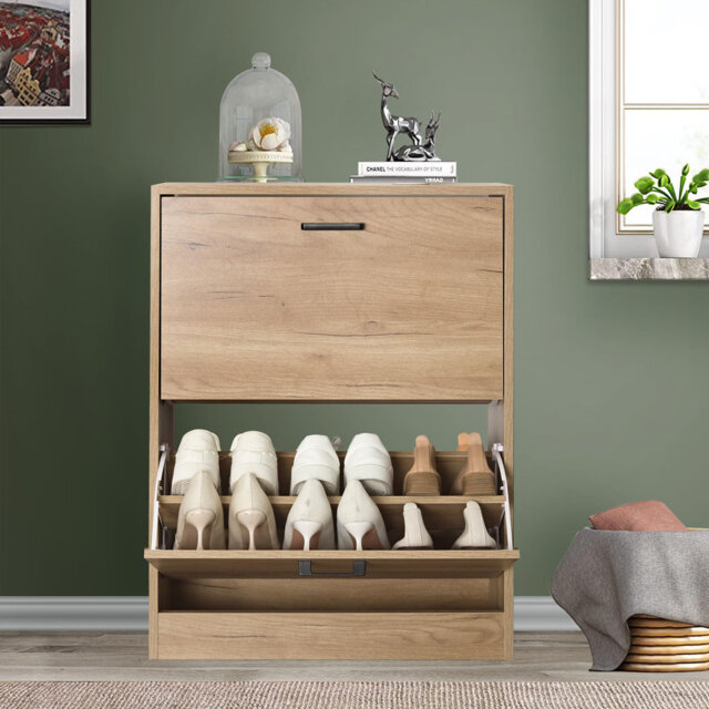12 Pair Flip Down Shoe Storage