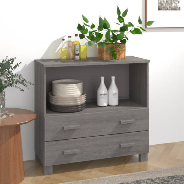 Ebern Designs Sideboard 85X35x80 Cm Solid Wood Pine