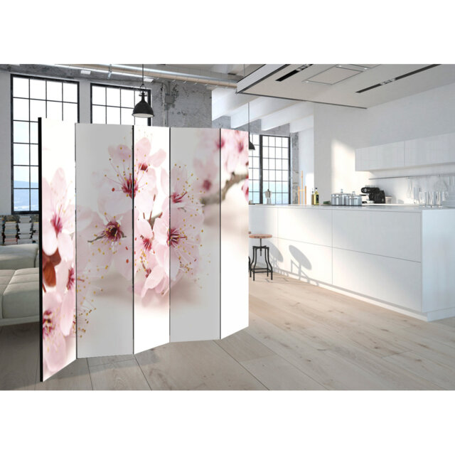 225cm W x 172cm H 5 - Panel Acoustic Room Divider Folding Room Divider