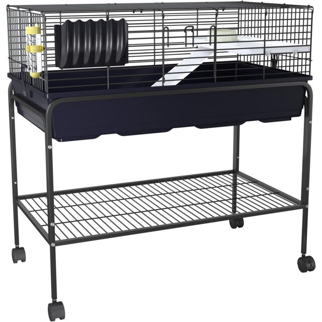 "35.3"" h Hamster Cage Kit with Removable Storage Shelf, Guinea Pig Cage with 3Pcs Accessories, Rat Critter Cage for Chinchilla, Squirrel, Gerbil, Hedge"