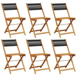vidaXL Folding Garden Chairs 6 pcs Solid Wood Acacia