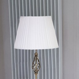 Queenswood 45cm Cotton Pleated Drum Table or Floor Lamp Shade