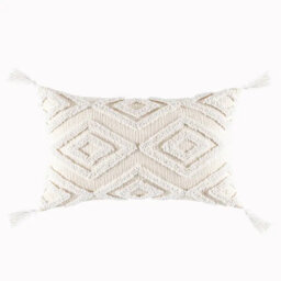 Flovilla White Rectangular Cushion Cover