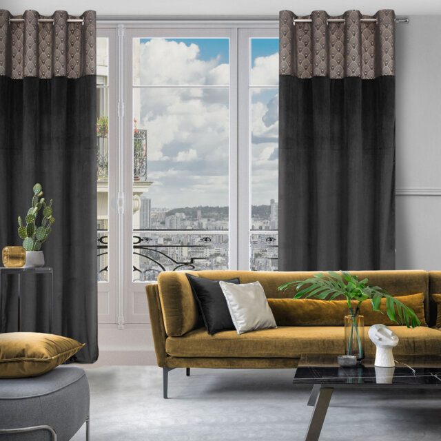 Design 91 Polyester Room Darkening Eyelet Curtains Panel