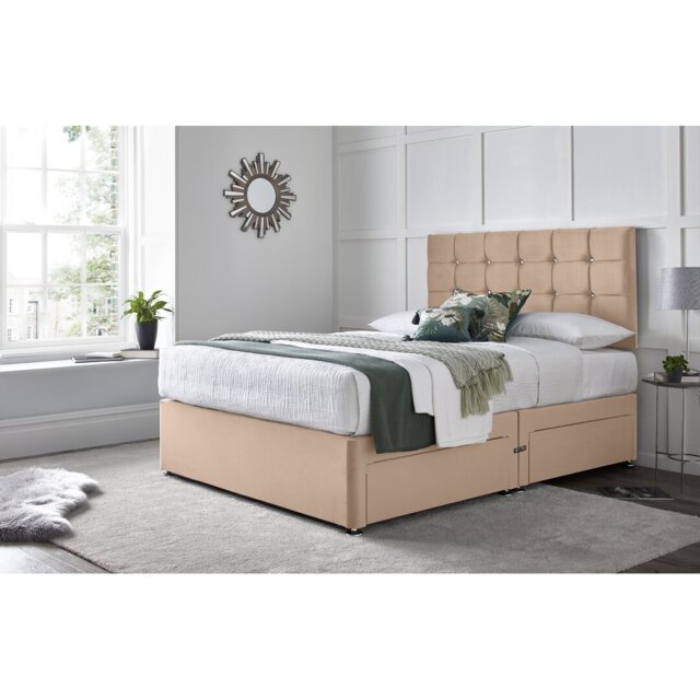 "Preetam Divan Bed with 24"" Headboard on Struts"