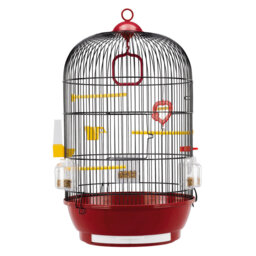 65 cm Iron and Plastic Top Hanging Bird Cage with Wheels with Stand with Perch with Tray