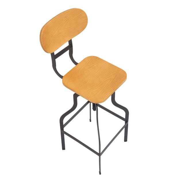 Hiliritas Swivel Adjustable Height Counter Stool with Metal Frame
