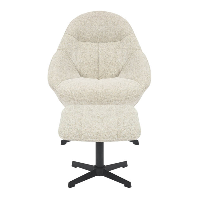 Cayliana Upholstered Swivel Accent Chair with Footstool