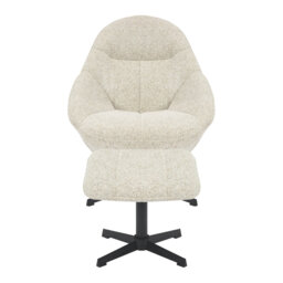 Cayliana Upholstered Swivel Accent Chair with Footstool