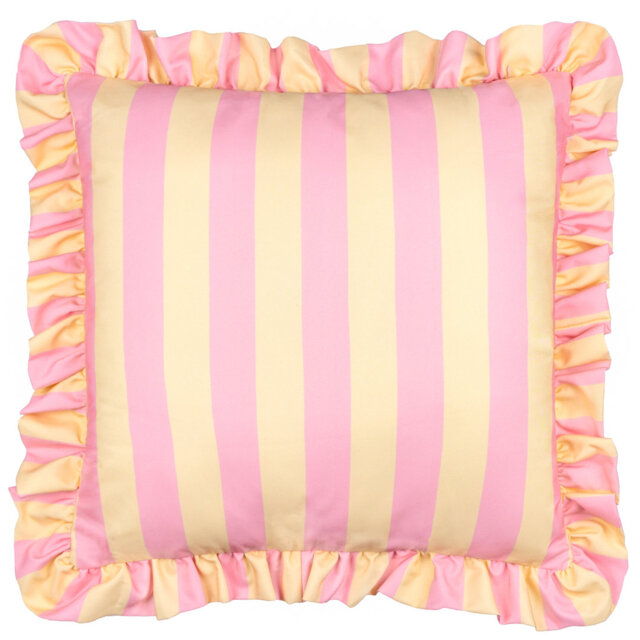 Palm Royale Indoor / Outdoor Striped Square Throw