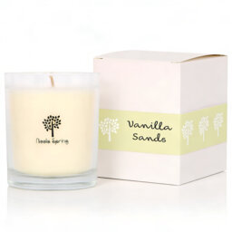 Nicola Spring 160g Vanilla Sands Soy Wax Candle - Sweet Creamy Glass