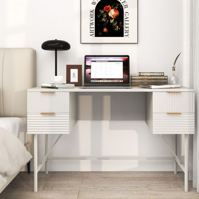 Metal Base Computer Desk