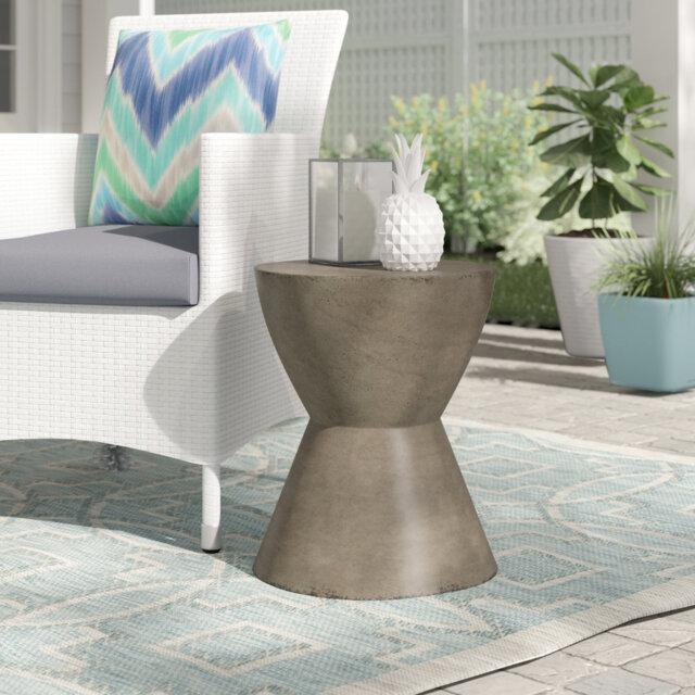 Outdoor Chenai Concrete Accent Table