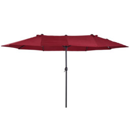 Brenndan 455cm X 265cm Rectangular Traditional Parasol with Crank Lift