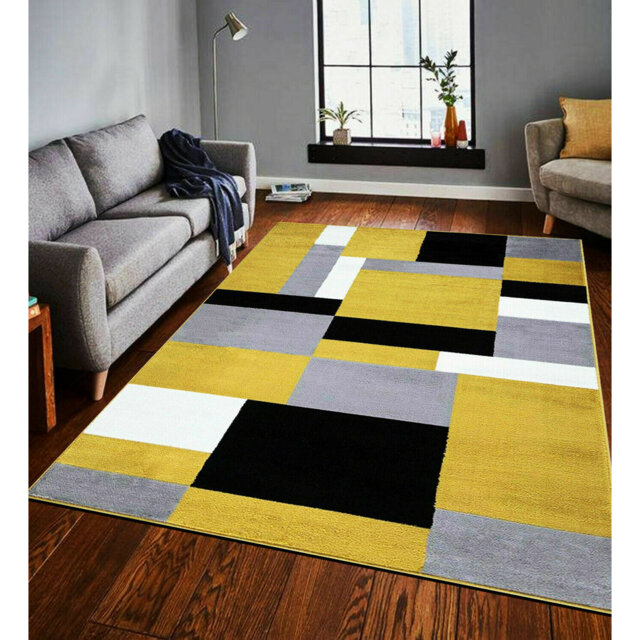 KILAS Beige Brown Area Rug & Runner – Non-Slip Polypropylene Carpet for Hallway, Bedroom & Kitchen