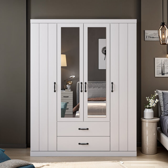 ALLINGTON 4 Door 2 Drawer Wardrobe With Mirror