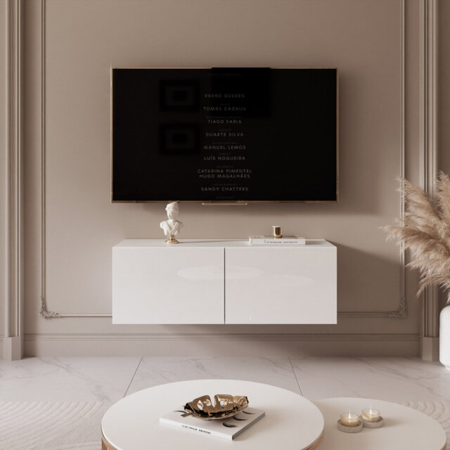 TV-Lowboard TV-Unit ANGEL 300 cm white matt