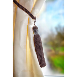 Tovey Silver Fabric 56cm Curtain Holdback/Tieback