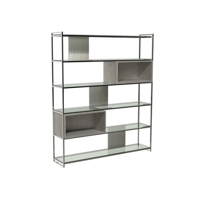 Euclid 180.5cm H x 151.5cm W Metal Standard Bookcase