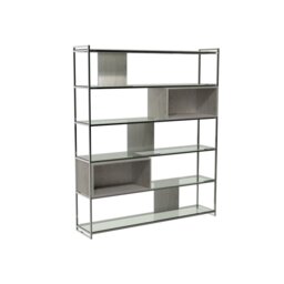 Euclid 180.5cm H x 151.5cm W Metal Standard Bookcase