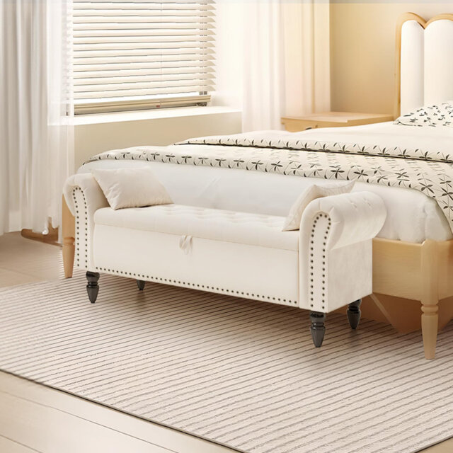 Velvet Upholstered Bench