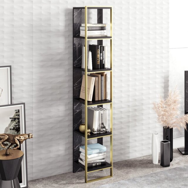 Polka 178.5cm H x 32.2cm W Stainless Steel Standard Bookcase
