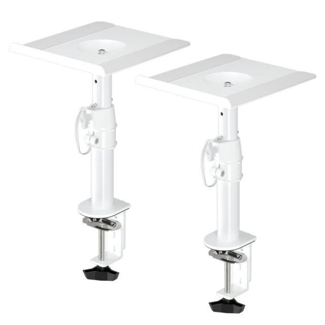 Clamp-On Speaker Stand Desk Mount Set