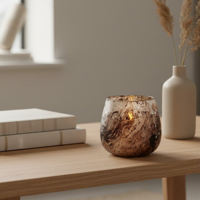 Marble Tabletop Tealight Holder