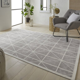 Mahirah Machine Woven Light Grey/Ivory Rug