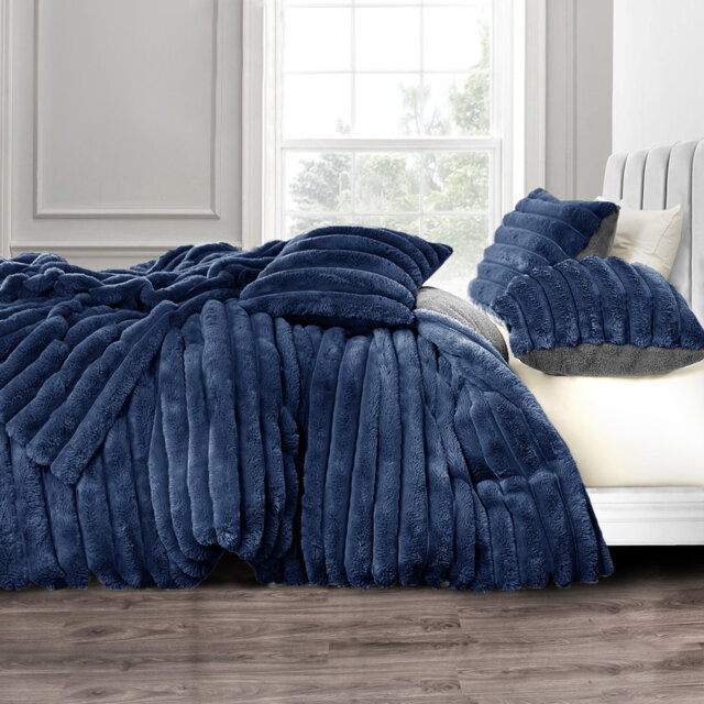 Polyester Solid Colour Duvet Cover Set