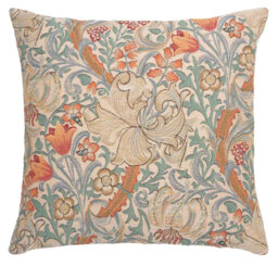 Golden Lily Pastel Cushion with Feather Filler