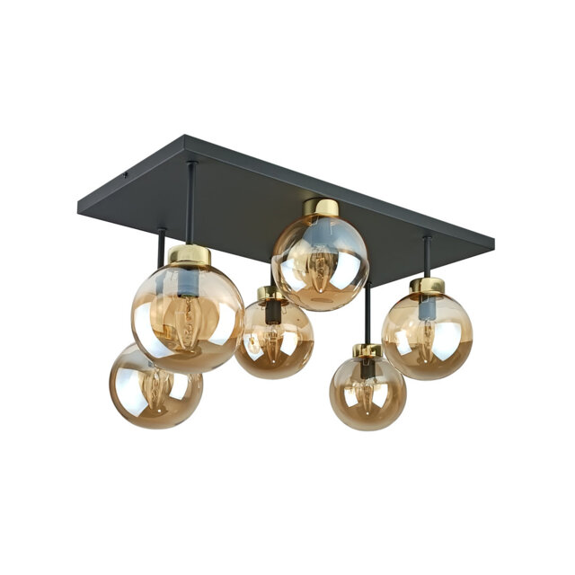Alexzander Glass Semi Flush Mount