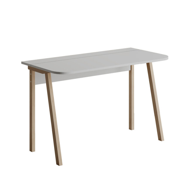 Luton Modern Desk Minimal & Contemporary Home Office Desk with Solid Wood Legs
