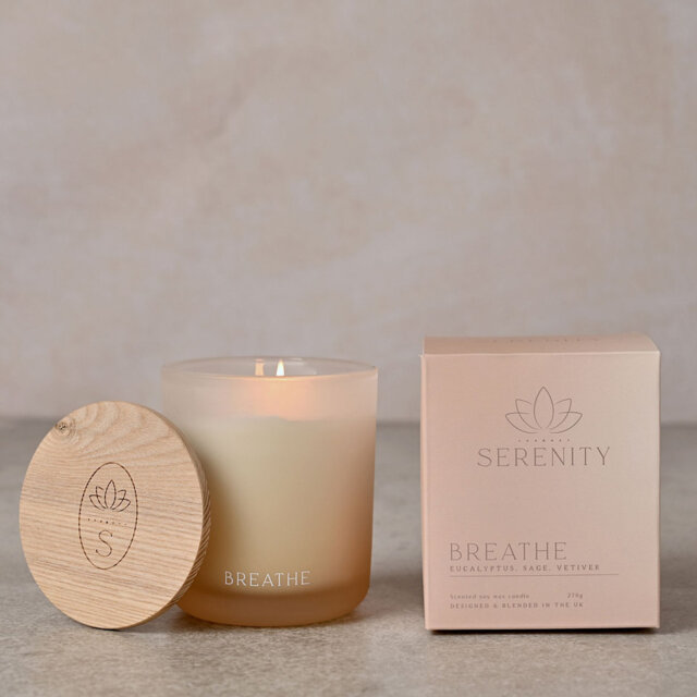 Scented Jar Candle with Glass Holder