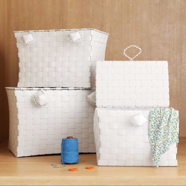 JVL Plastic Decorative Basket