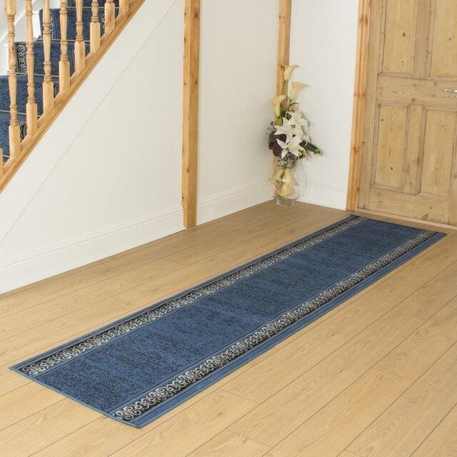 Tribal Blue Hallway Runner Rug â Soft, Comfortable & Durable Carpet for Hall, Kitchen & Corridor