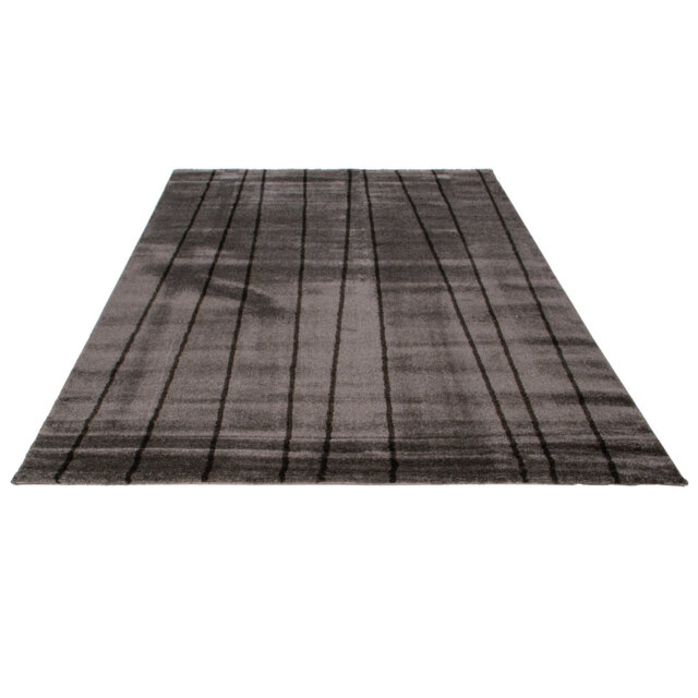 Decoste Deep Machine Woven Deep Grey/Black Rug